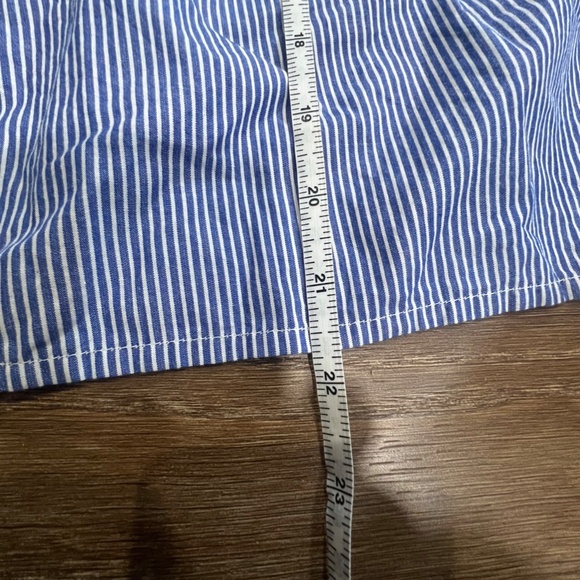 Vineyard Vines Girls Striped Ruffle Top New With Tags Blue/White Stripe Sz L - Picture 8 of 10